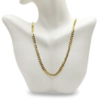 Italian Gold Over Silver Unisex Miami Cuban Curb Chain (4.15mm) (18")