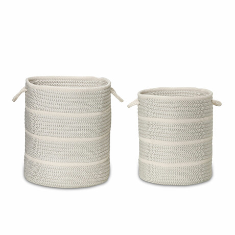 Modern Woven Hamper // Gray