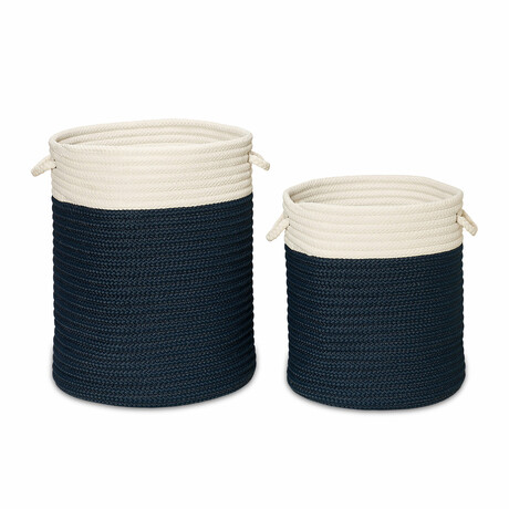 Nicholas 2-Tone Hamper (Navy)