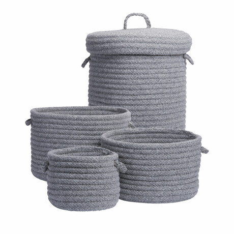 Dre Braided Wool Baskets // Set Of 4