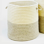 All-Natural 2 Tone Woven Hampers // Light Gray