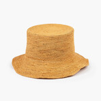 Crochet Bucket Hat // Beige (M)