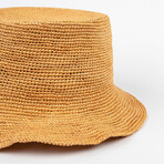 Crochet Bucket Hat // Beige (XL)