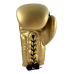 Mike Tyson // Autographed "Tyson Vs." Limited Edition Gold Gloves // #D/58