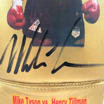 Mike Tyson // Autographed "Tyson Vs." Limited Edition Gold Gloves // #D/58