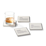 Definitions Ceramic Coasters // Set of 4