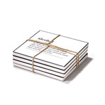 Definitions Ceramic Coasters // Set of 4