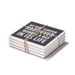 Cocktail Hour Sentiments Ceramic Coasters // Set of 4