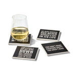 Cocktail Hour Sentiments Ceramic Coasters // Set of 4
