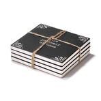 Happy Place Ceramic Coasters // Set of 4
