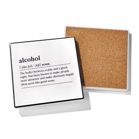 Definitions Ceramic Coasters // Set of 4