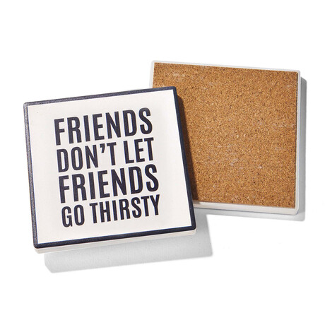 Work Hour Happy Hour Sentiments Ceramic Coasters // Set of 4