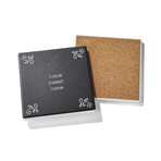 Happy Place Ceramic Coasters // Set of 4