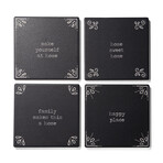 Happy Place Ceramic Coasters // Set of 4