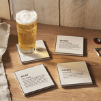 Definitions Ceramic Coasters // Set of 4
