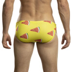 Watermelon 1" Swimsuit // Yellow (M)