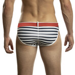 Hampton Swim Brief // Navy + Red + White (M)