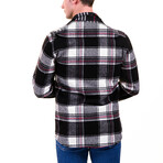 Flannel Shirt // Black + White + Red Plaid (XL)