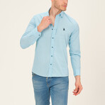 Jeremy Button Up Shirt // Turquoise (Small)