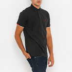 Mateo Short Sleeve Polo Shirt // Black (L)