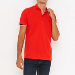 Isaiah Short Sleeve Polo Shirt // Red (XL)