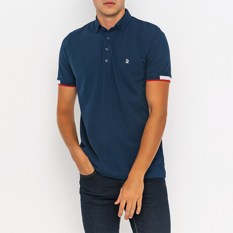 James Short Sleeve Polo Shirt // Navy (XS)