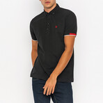 Mateo Short Sleeve Polo Shirt // Black (L)