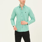 Larry Button Up Shirt // Green (Small)