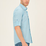 Jeremy Button Up Shirt // Turquoise (Small)