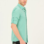 Larry Button Up Shirt // Green (Small)