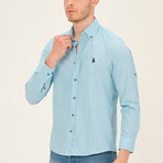 Jeremy Button Up Shirt // Turquoise (Small)