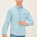 Jeremy Button Up Shirt // Turquoise (Small)