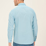 Jeremy Button Up Shirt // Turquoise (Small)