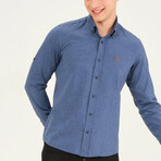 Stephon Button Up Shirt // Blue (Small)