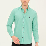 Larry Button Up Shirt // Green (Small)