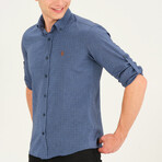 Stephon Button Up Shirt // Blue (Small)