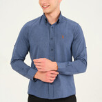 Stephon Button Up Shirt // Blue (Small)