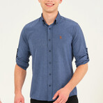 Stephon Button Up Shirt // Blue (Small)