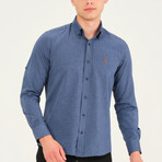 Stephon Button Up Shirt // Blue (Small)