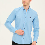 Noah Button Up Shirt // Blue (Small)