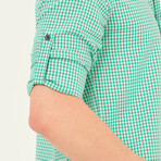 Larry Button Up Shirt // Green (Small)