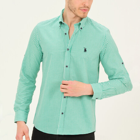 Larry Button Up Shirt // Green (Small)