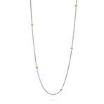Amáli // 18k Yellow Gold + Sterling Silver Chrysoprase Necklace // 24" // Store Display