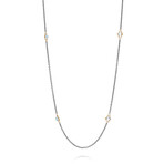 Amáli // 18k Yellow Gold + Sterling Silver Blue Topaz Necklace // 23" // Store Display