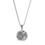 John Hardy Lahar Sterling Silver Gray + White Diamond Pendant Necklace // 18" // Store Display
