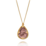 Amáli // 18K Yellow Gold Tourmaline Pendant Necklace // 16"-18" // Store Display