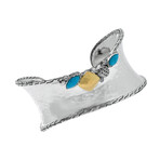 John Hardy // 18k Yellow Gold + Sterling Silver Classic Chain + Rainbow Moonstone Bracelet // 6.25" // Store Display