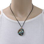 Amáli // 18K Rose Gold + Sterling Silver Boulder Opal Pendant Necklace // 16"-18" // Store Display