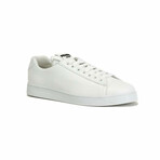 Street Style Leather Logo Sneakers // White + Black (Euro: 39)