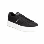 Jeremy Leather Logo Sneaker // Black + White (Euro: 40)